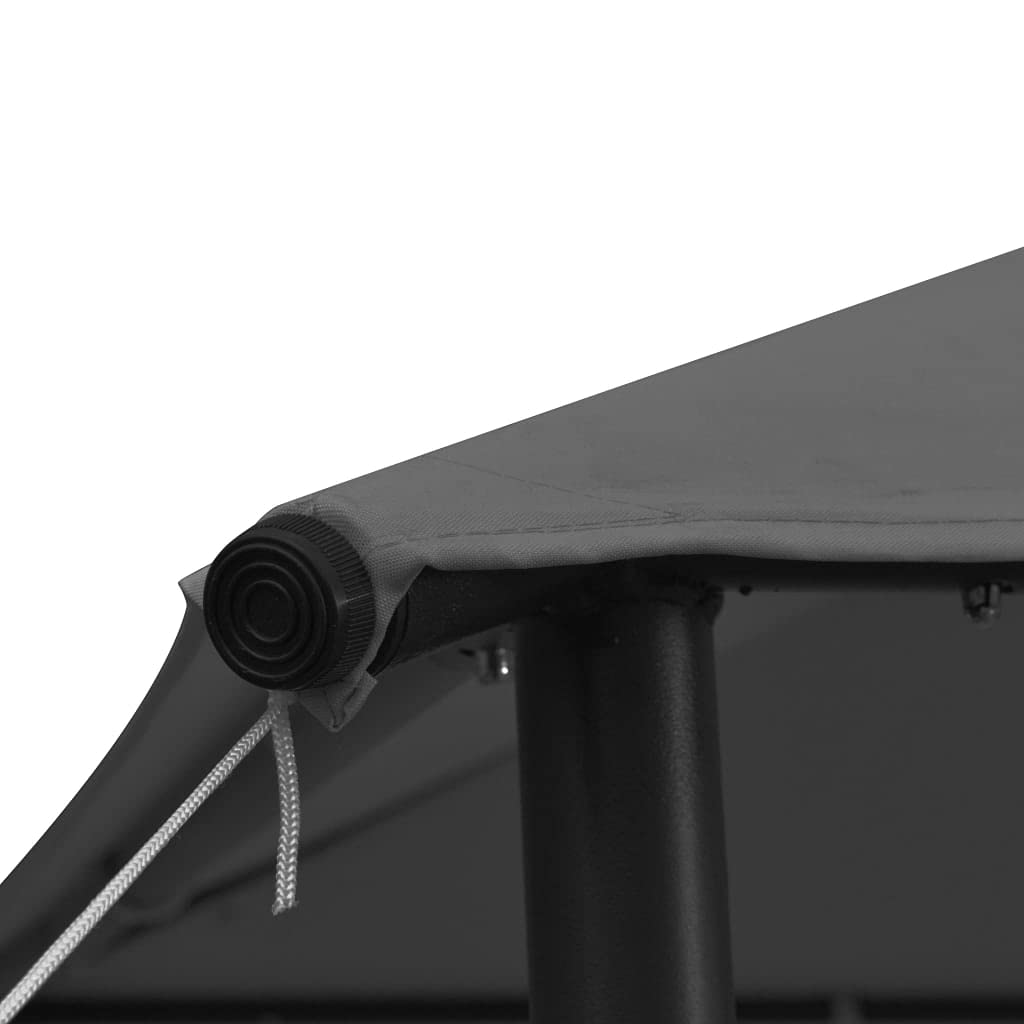 Gazebo 118.1"x118.1" Anthracite Fabric and Steel G24267