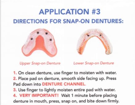 Adhesive Free Denture Pads 30 Pack V484054