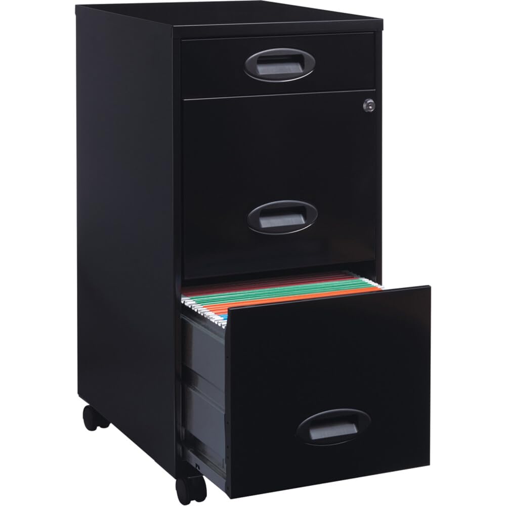 Black 3-Drawer File Cabinet Y527