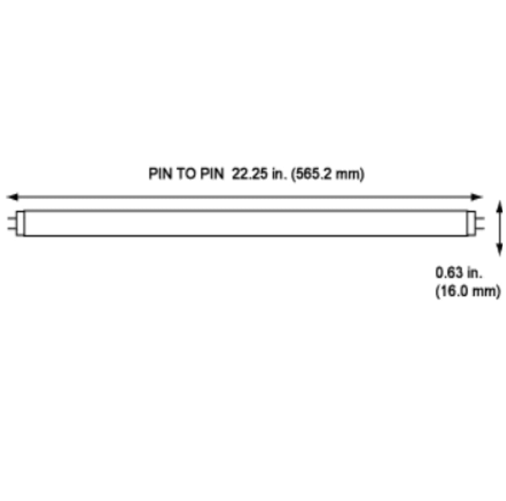 24W 3000K T5 Fluorescent Bulb 22.1 Inch G5 Bipin Base Pack of 10 B796