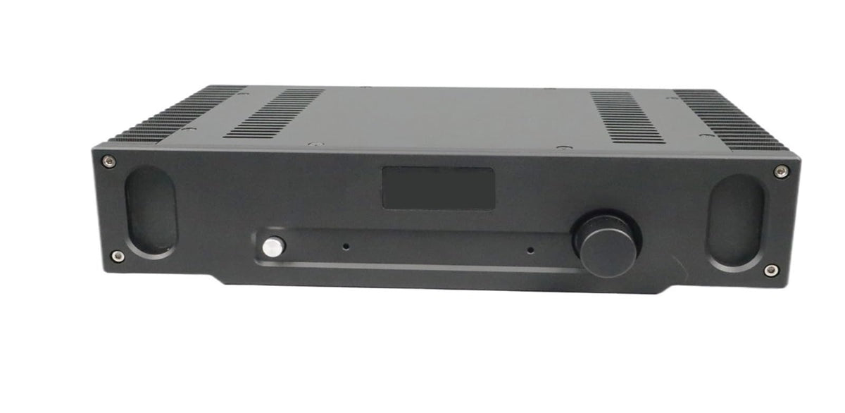 1969 All-Aluminum Power Amplifier Chassis Enclosure Case Black N863100