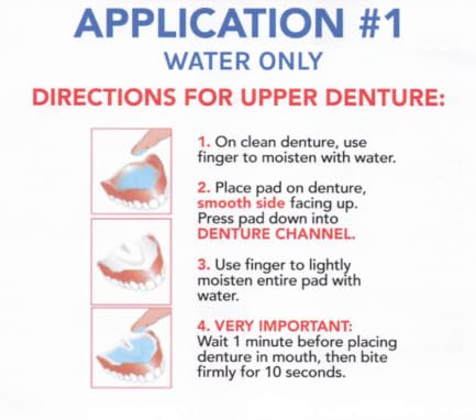 Adhesive Free Denture Pads 30 Pack V484054