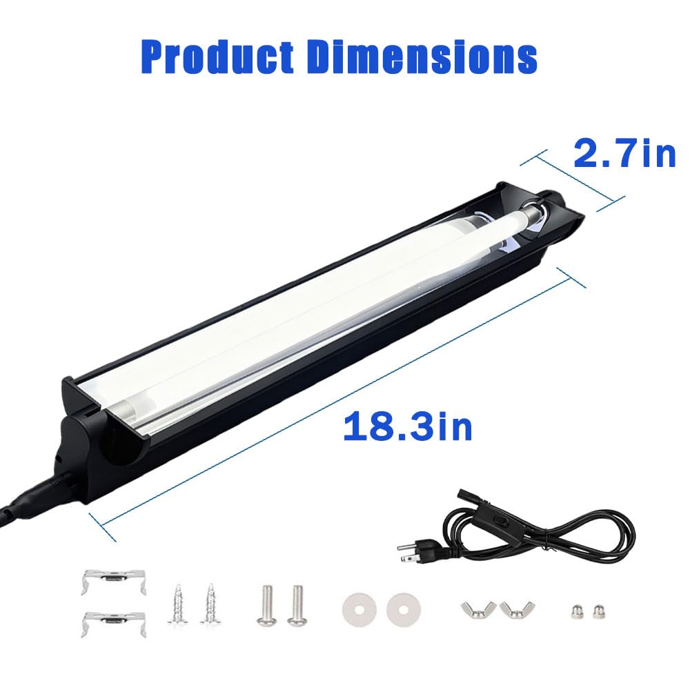 15W 10.0 UVB Reptile Light Fixture 18 Inch E956