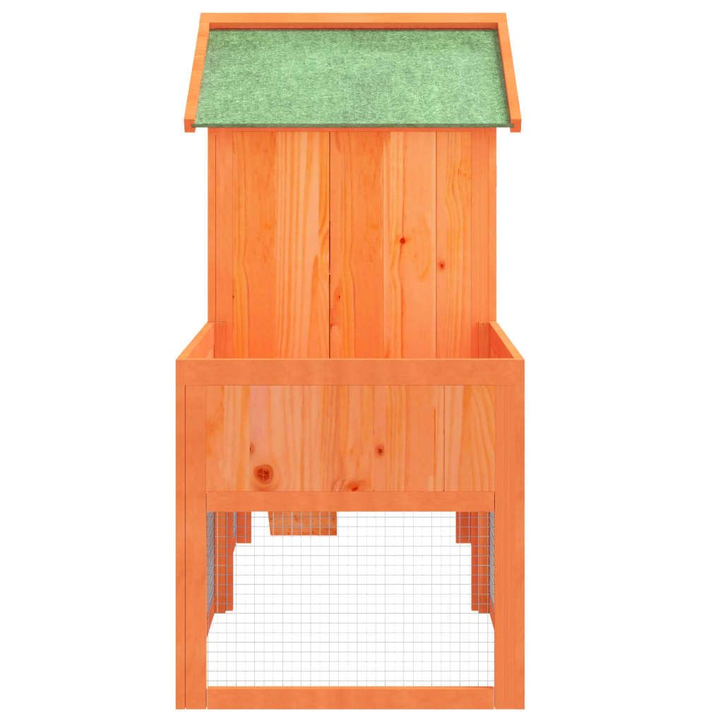 2-Tier Wooden Rabbit Hutch with Run and Nesting Box M12180