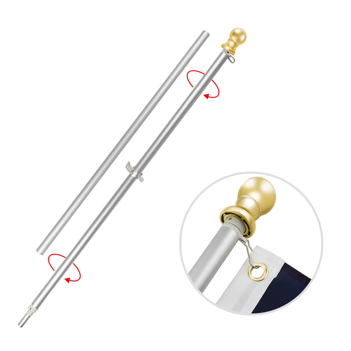 6ft Outdoor Flagpole J54205
