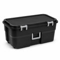 22 Gallon Black Plastic Wheeled Storage Trunk Q569
