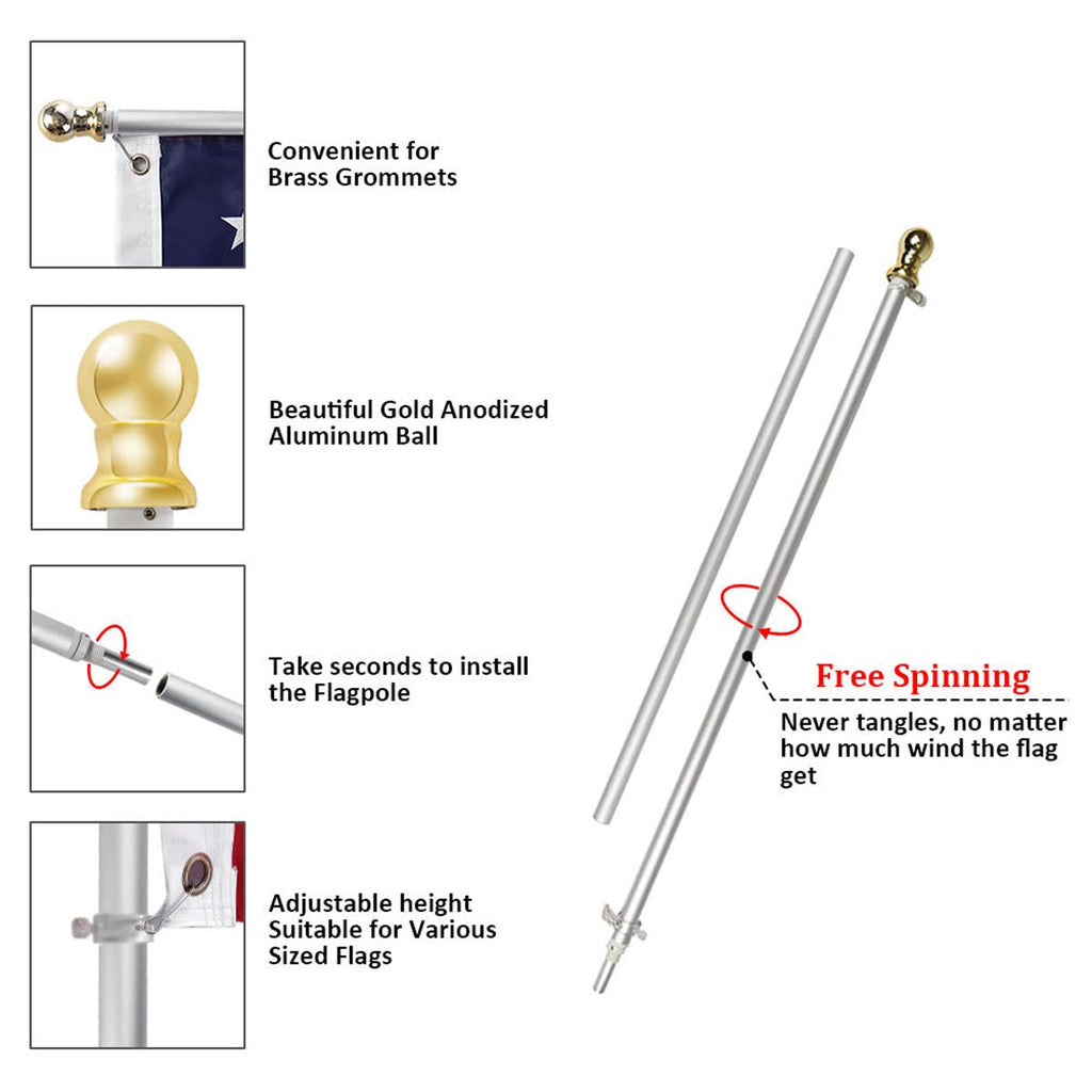 6ft Outdoor Flagpole J54205