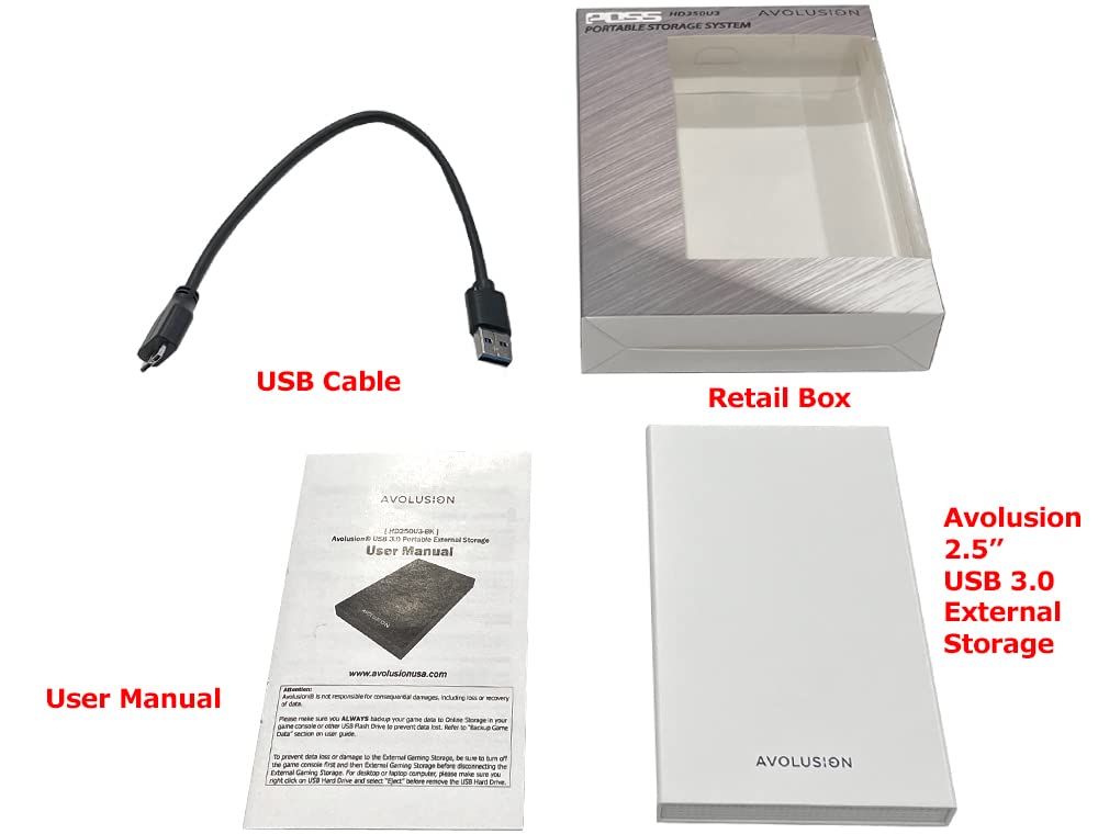 1TB USB 3.0 Portable External Hard Drive T9952