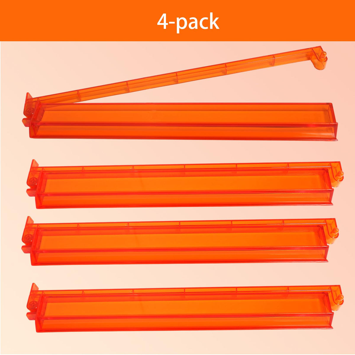 Set of 4 Compact Plastic Mahjong Racks with Pushers S810943