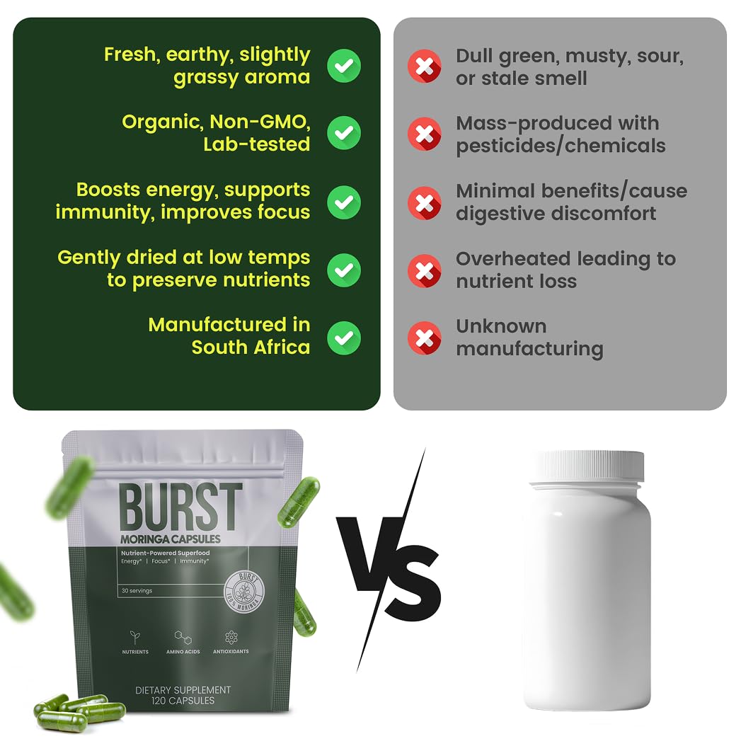 Organic Moringa Leaf Capsules 120 Ct U2950