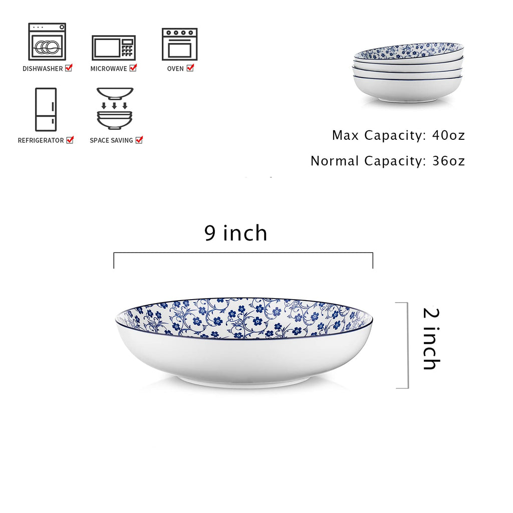 Porcelain 40oz Serving Bowls Set of 4 M609768