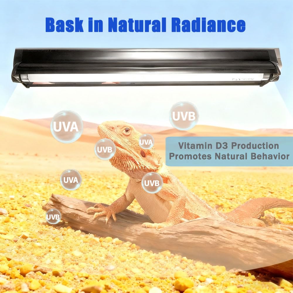 15W 10.0 UVB Reptile Light Fixture 18 Inch E956