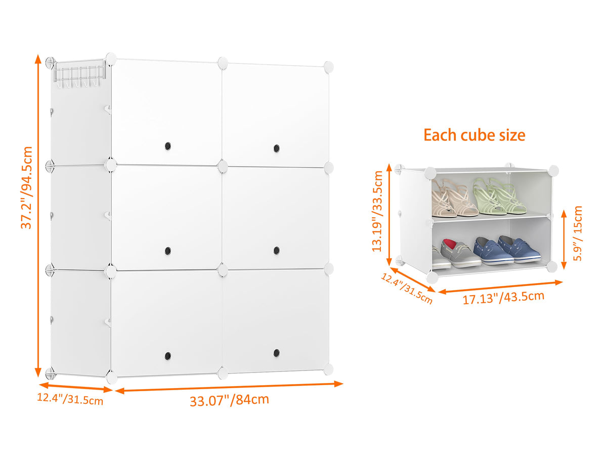 24 Pair Modular Shoe Rack Organizer E123837