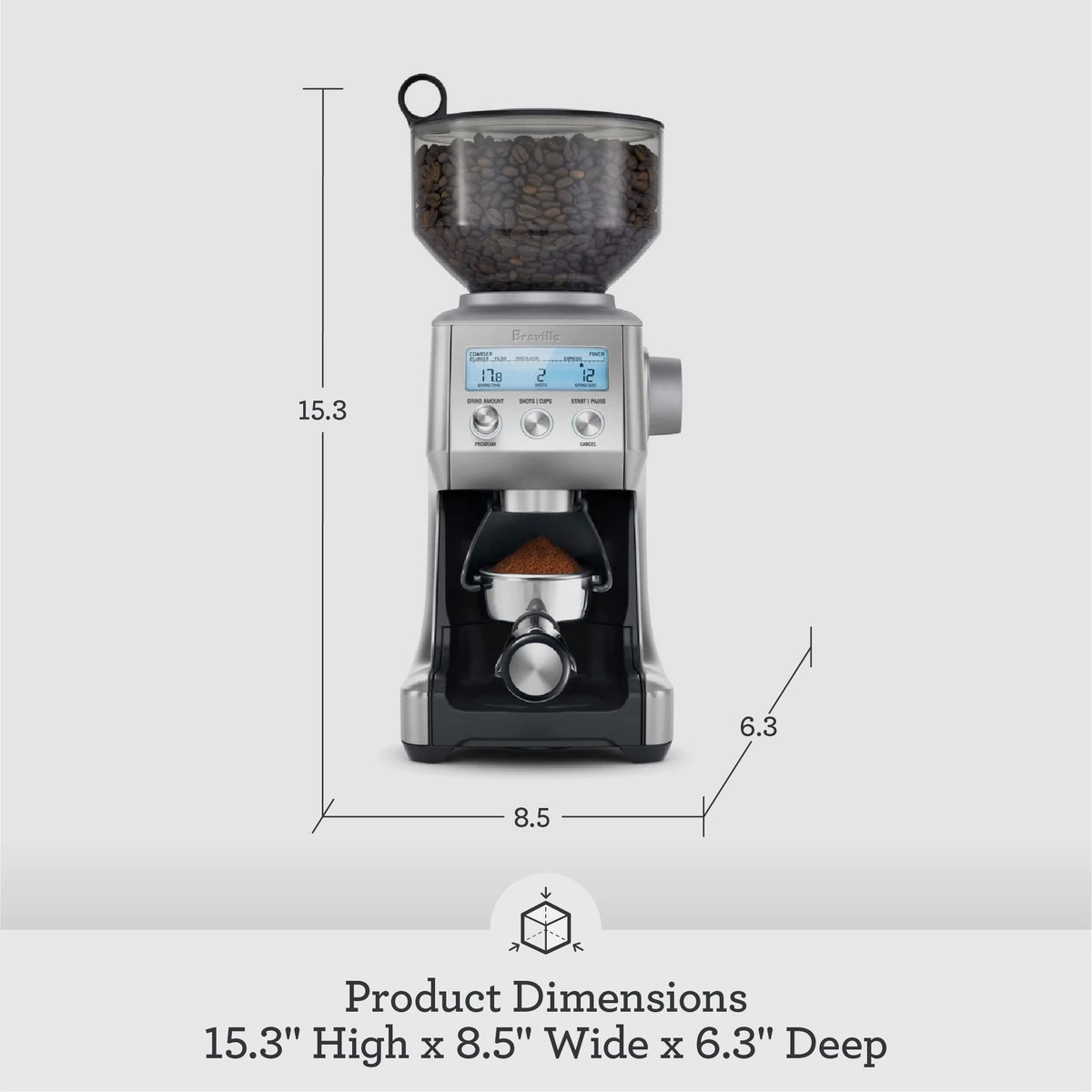 Brushed Stainless Steel Coffee Grinder L630942