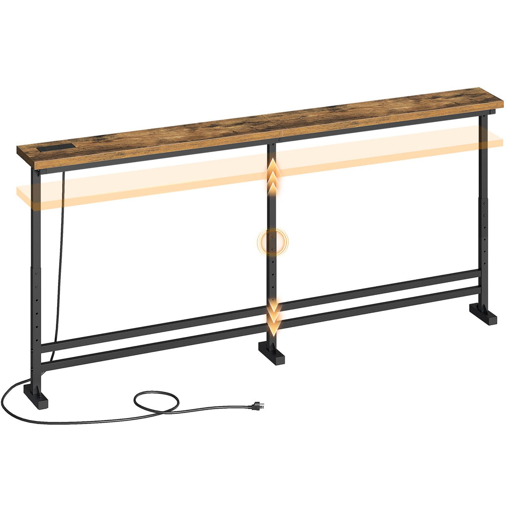 70.9" Console Table with Adjustable Height and Power Outlet Z55328