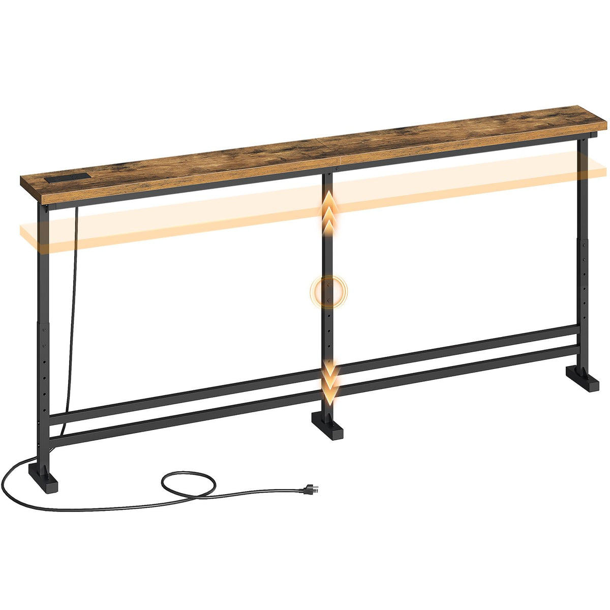 70.9" Console Table with Adjustable Height and Power Outlet Z55328