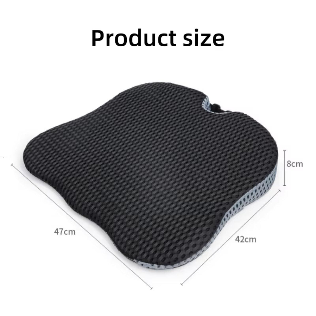 Grey Memory Foam Car Seat Booster Cushion W418432