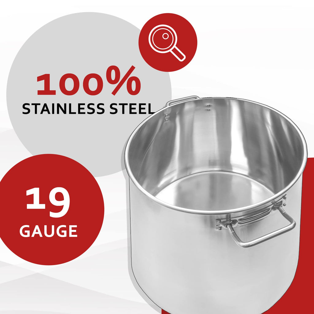 40 Quart Stainless Steel Stock Pot + Single Propane Stove H887