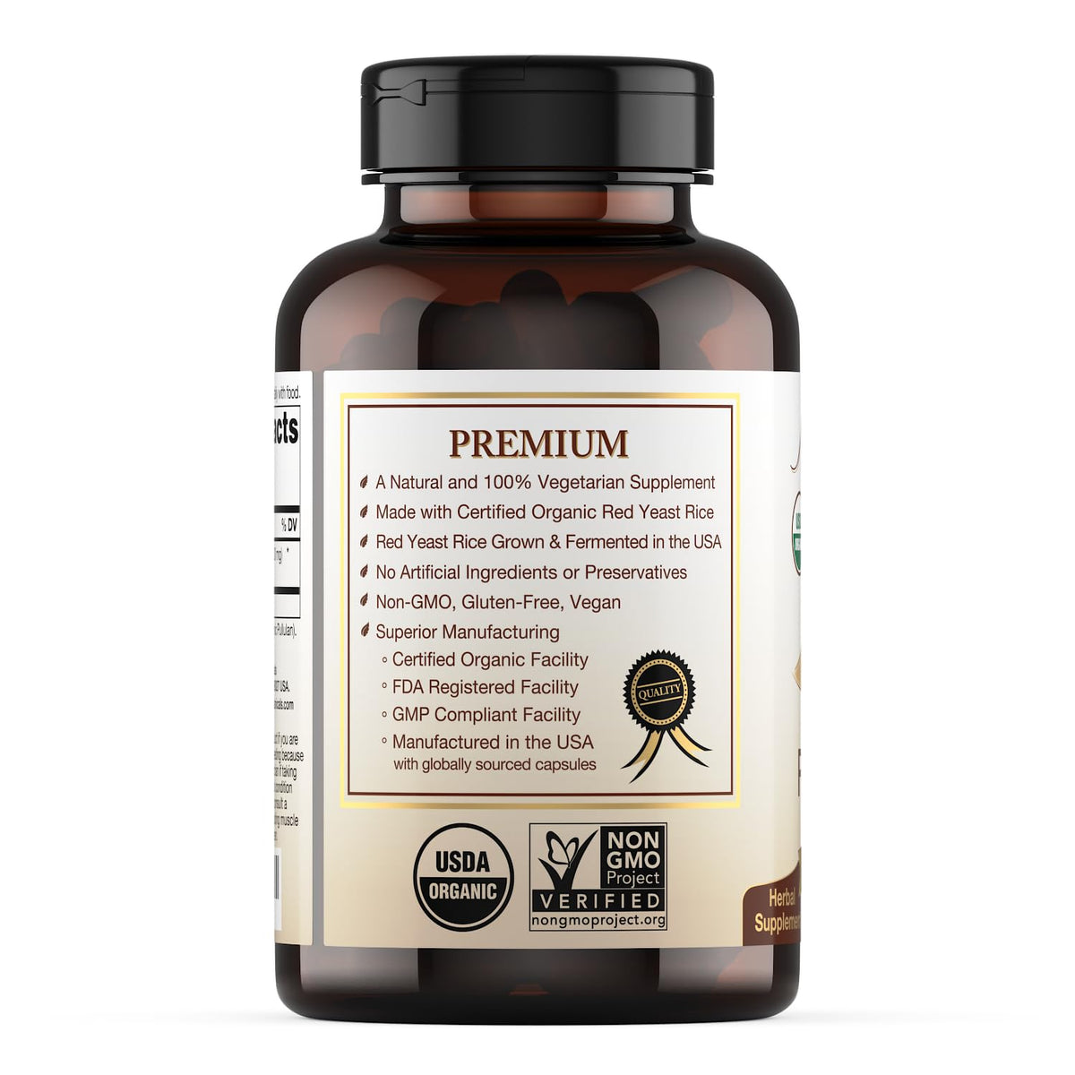 Organic Red Yeast Rice Supplement, 120 Capsules L464861