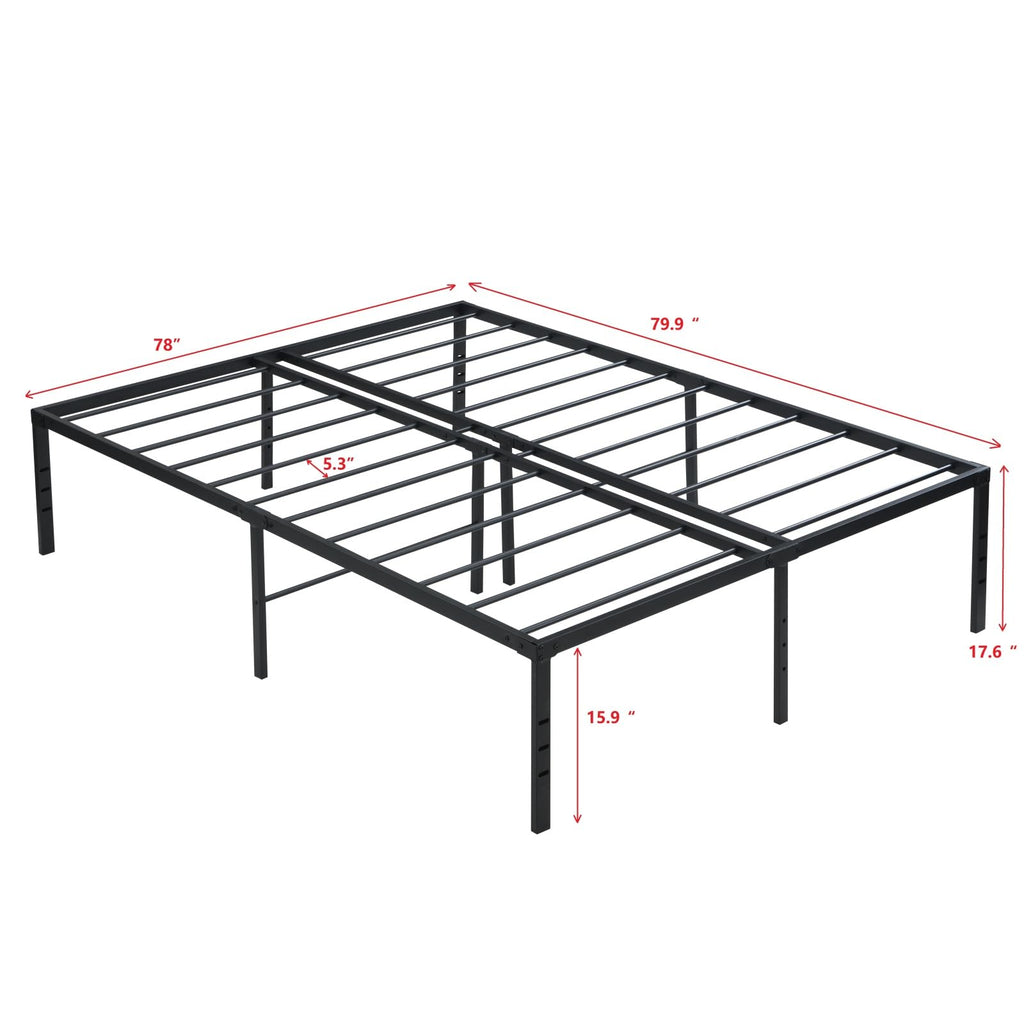 Black Queen Metal Platform Bed Frame I707