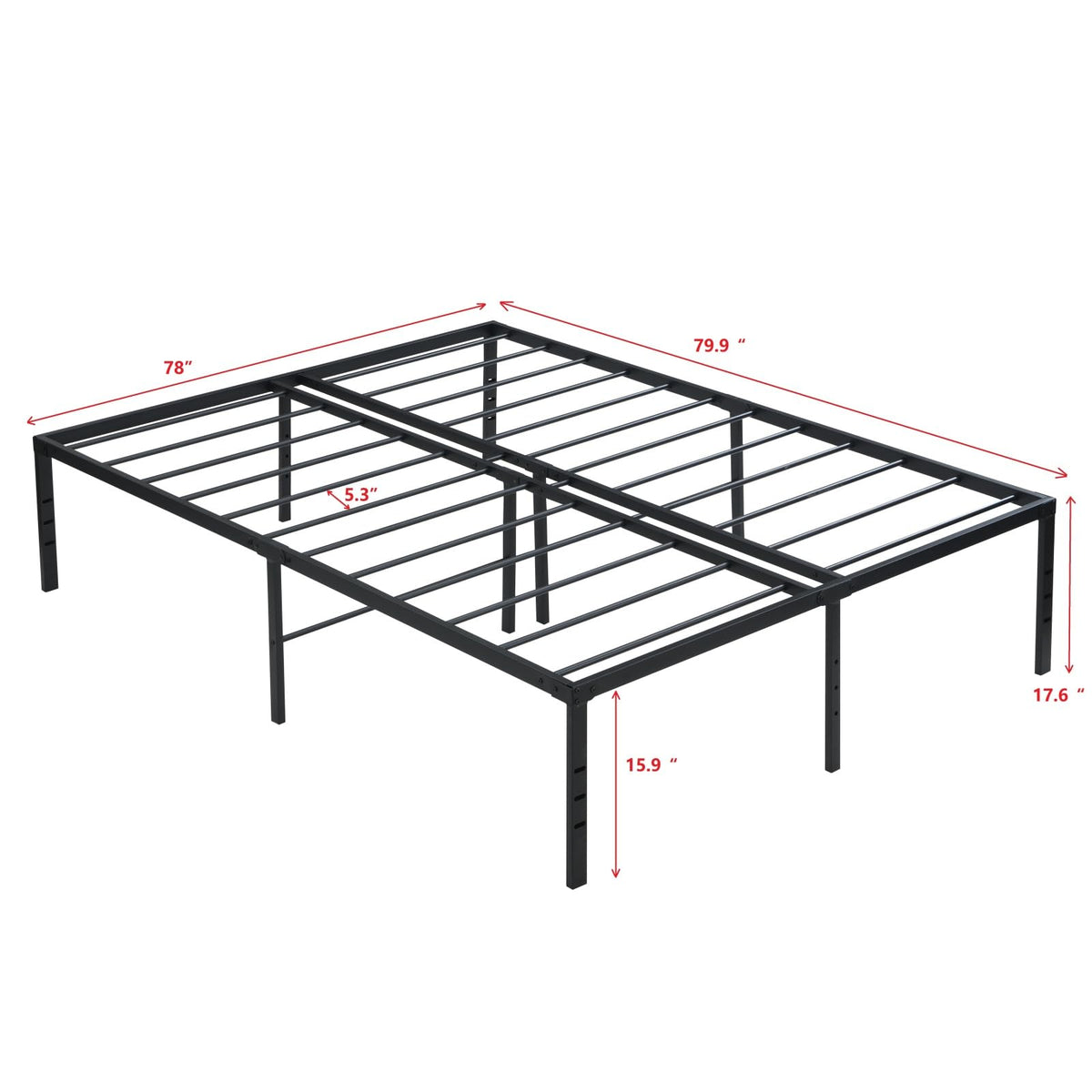 Black Queen Metal Platform Bed Frame I707