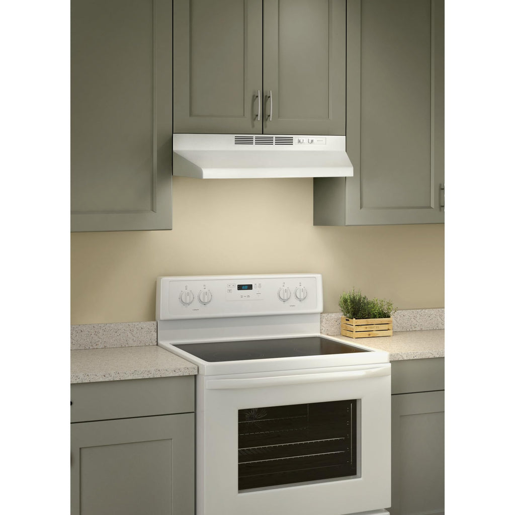 Ductless Range Hood with Lights, 30-Inch, White B8428