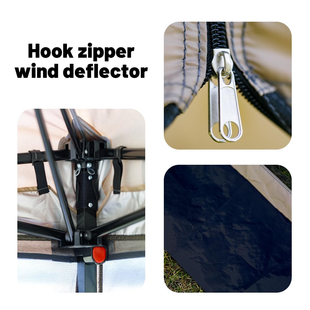 10x10 Mosquito Netting with Zipper Door and Wind Deflector J872