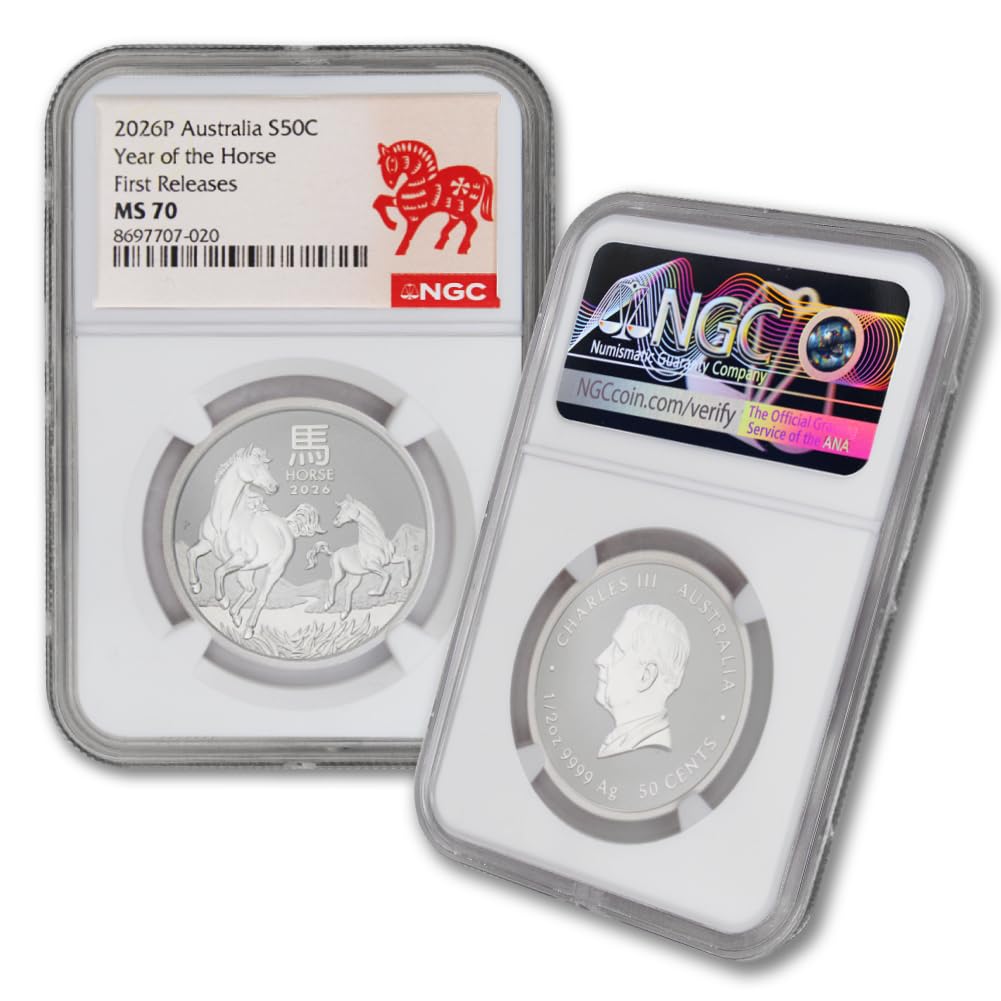 1/2 oz Silver Lunar Year of the Horse MS-70 S27755
