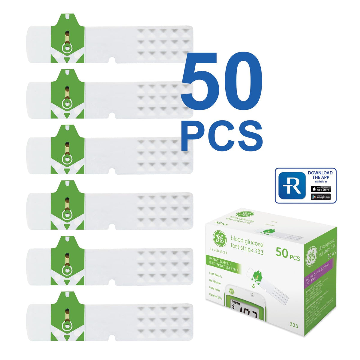 Blood Glucose Test Strips, 50 Count B98997