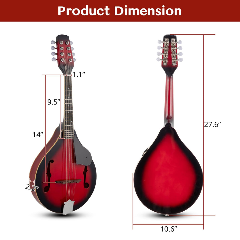 8 Strings Acoustic Mahogany Wood Mandolin Z883849