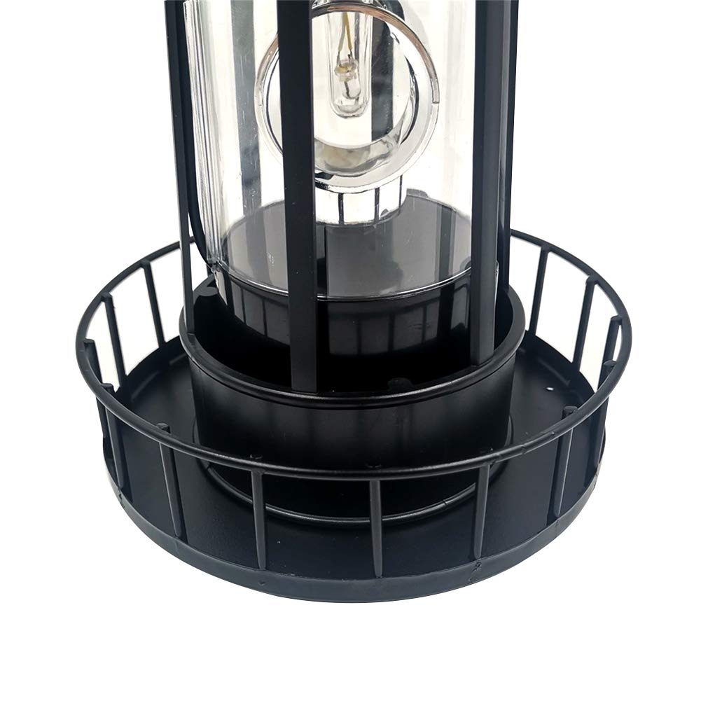 Solar Powered Rotating Waterproof Lighthouse Statue Lights O904587