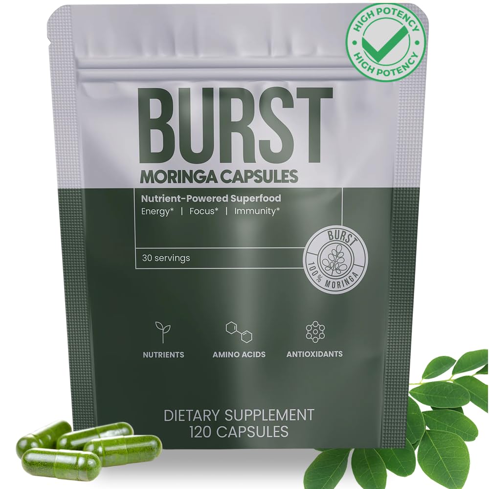 Organic Moringa Leaf Capsules 120 Ct U2950