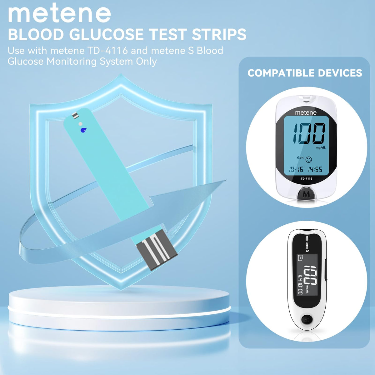 Blood Glucose Monitor Kit & 300 Test Strips F876434