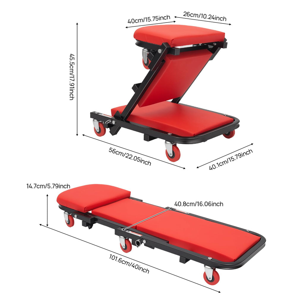 2 in 1 Heavy Duty Rolling Creeper Seat Z283