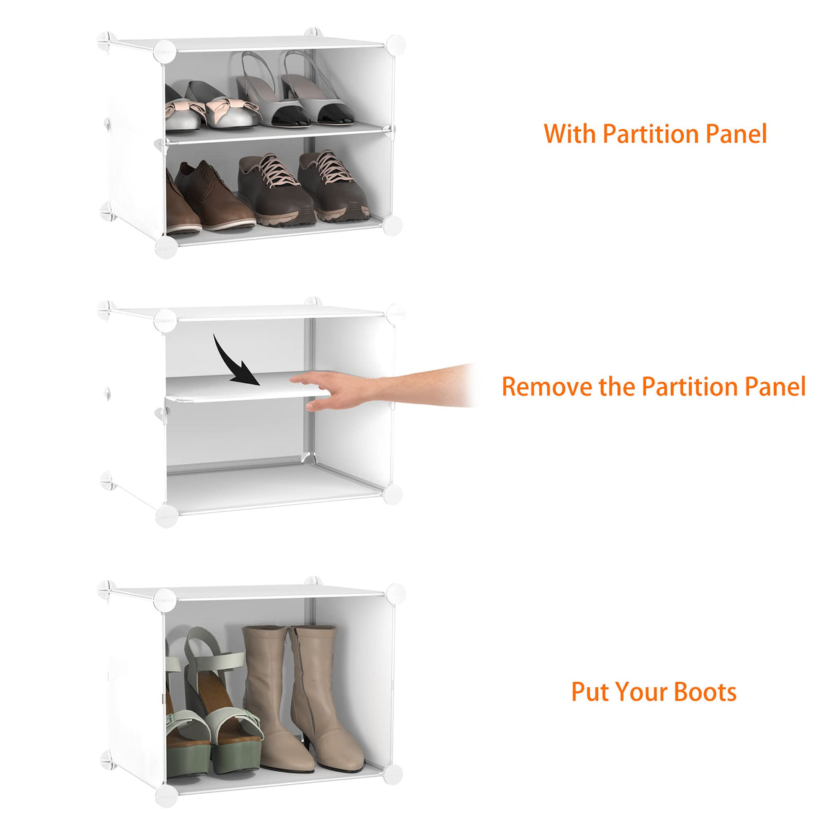 24 Pair Modular Shoe Rack Organizer E123837