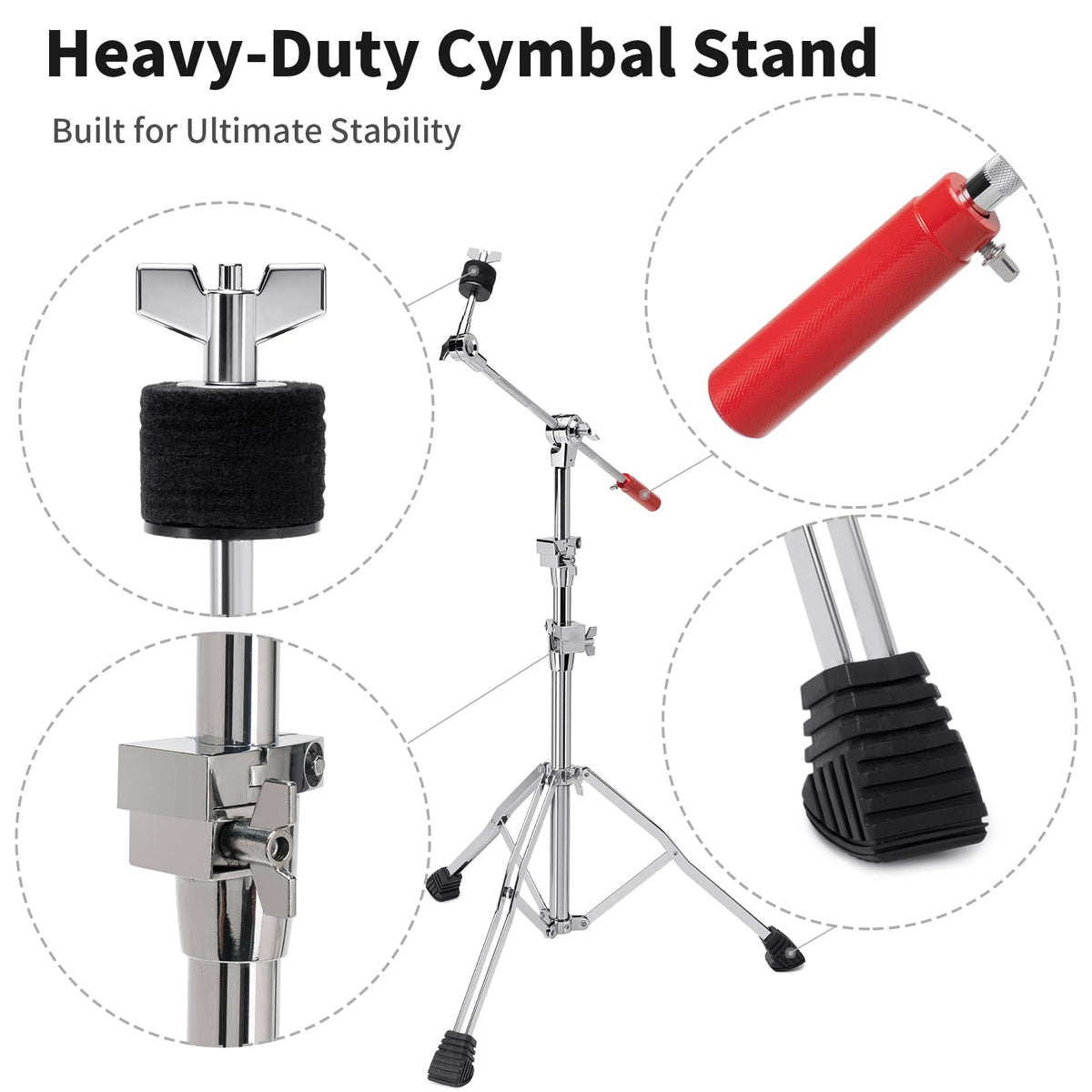 Heavy Duty 2-in-1 Convertible Cymbal Stand N94363