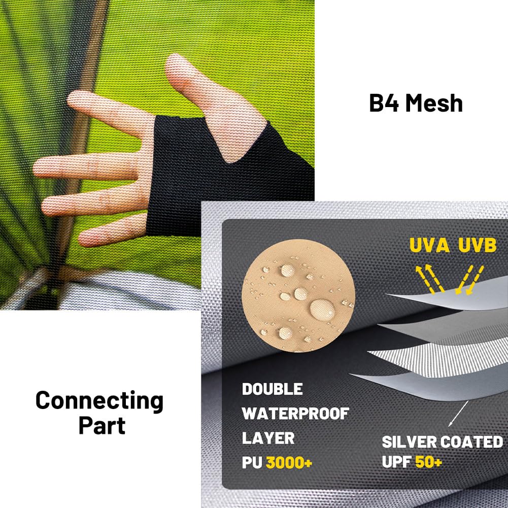 10x10 Mosquito Netting with Zipper Door and Wind Deflector J872