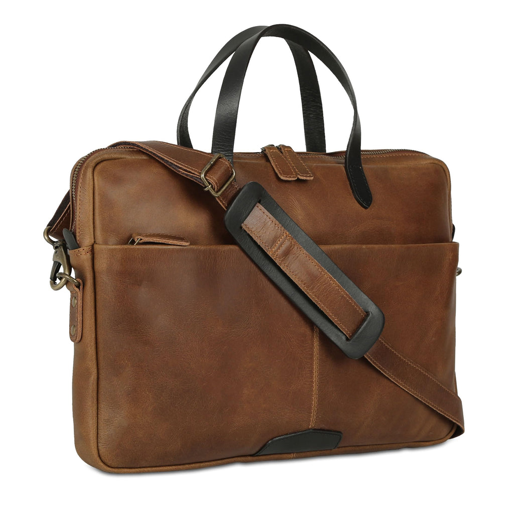 Leather Laptop Sleeve 15.5" with Shoulder Strap E322