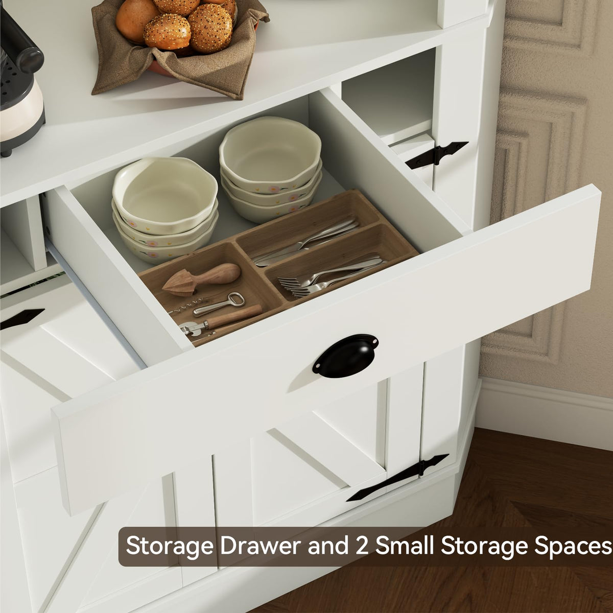74" Corner Cabinet with Charging Station I431069