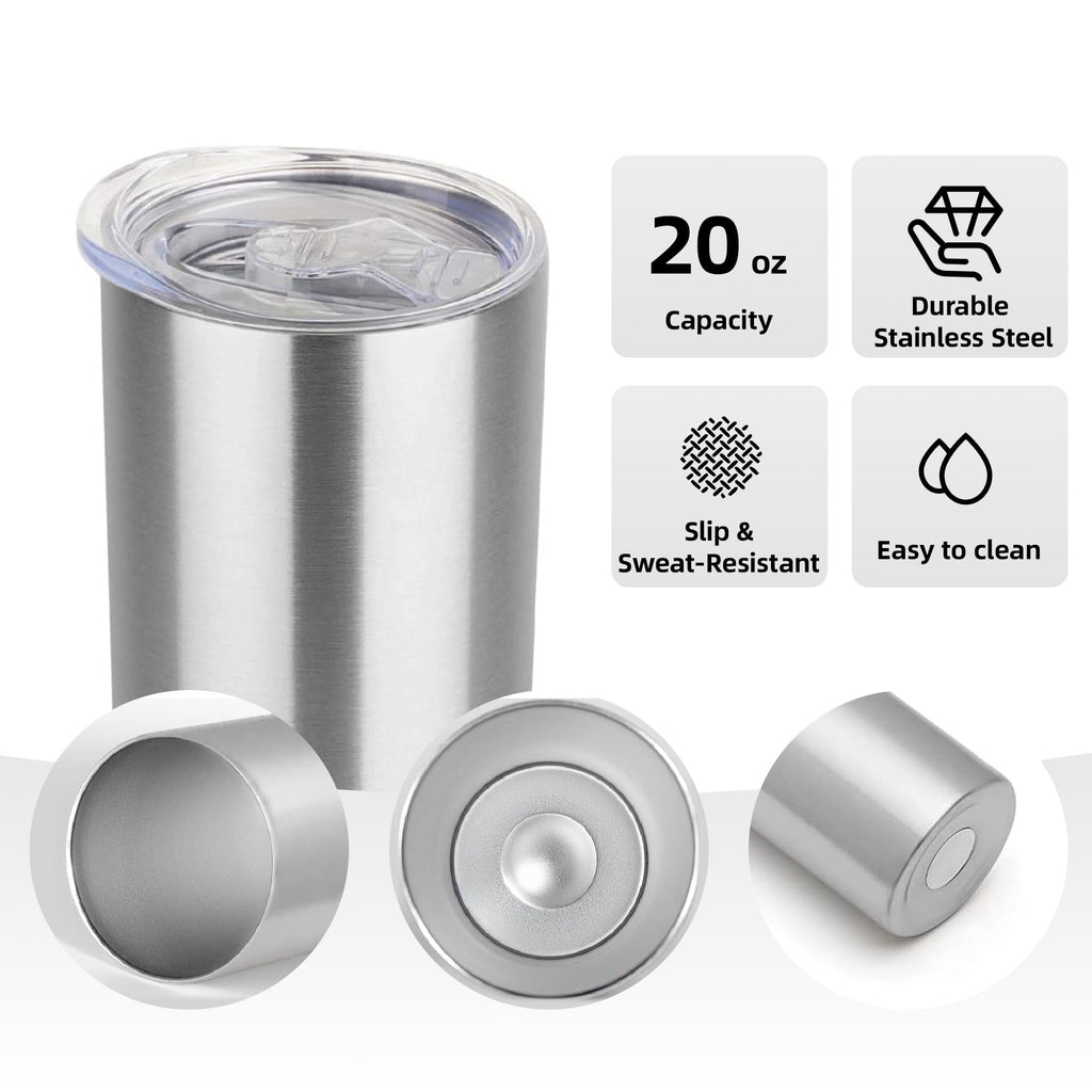 20 oz Stainless Steel Insulated Tumbler with Lid W7973