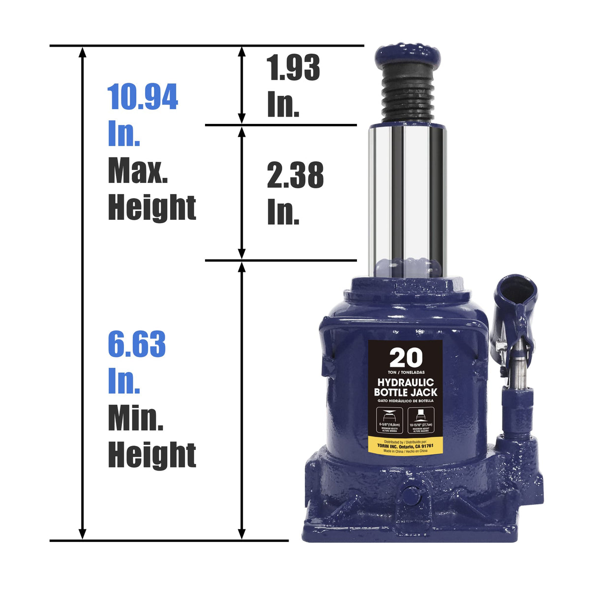20 Ton Low Profile Car Bottle Jack Q10319