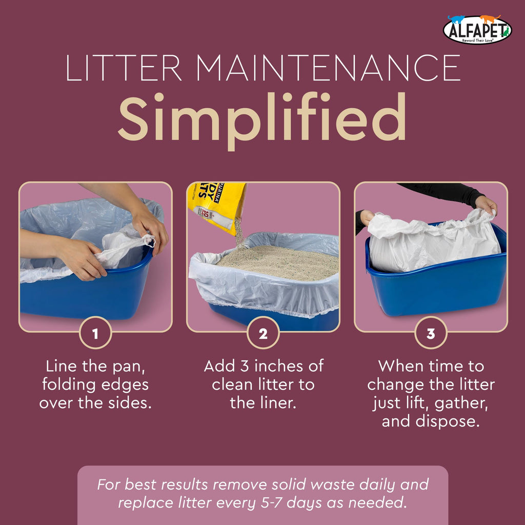 Cat Litter Box Disposable Elastic Liners 48 Count W19764