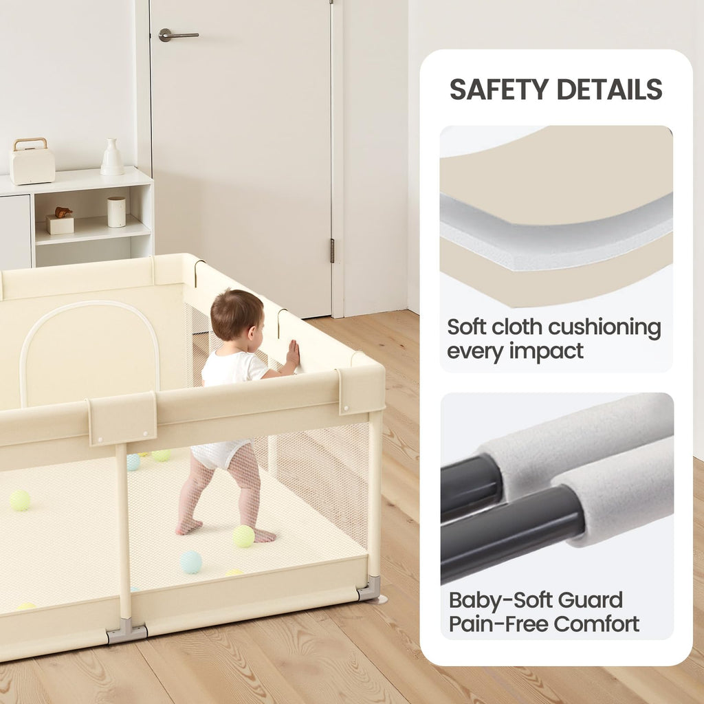 Beige Small Baby Playpen A44525