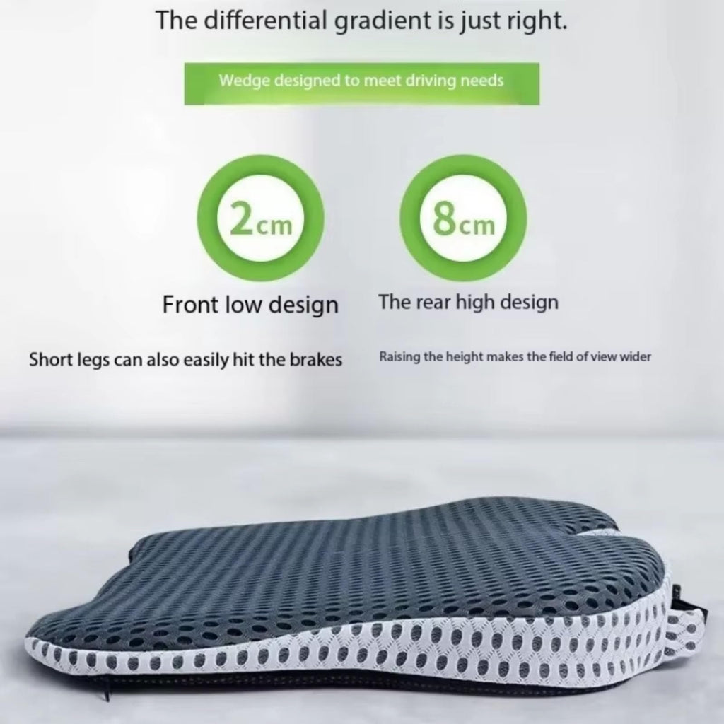 Grey Memory Foam Car Seat Booster Cushion W418432