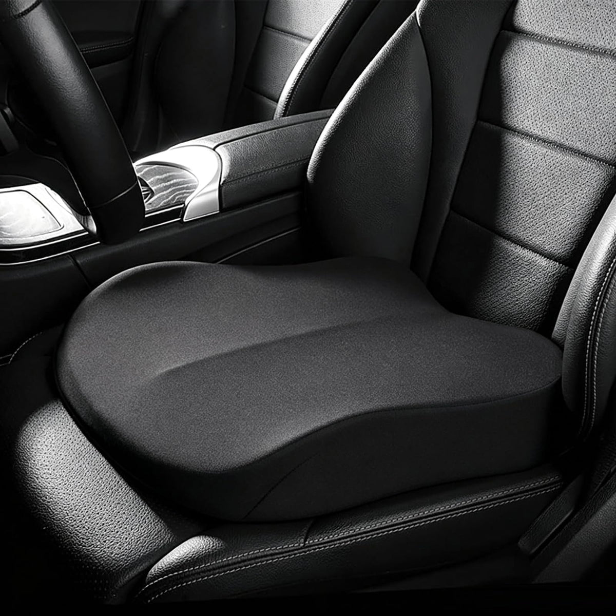 Black Memory Foam Wedge Seat Cushion Z487514