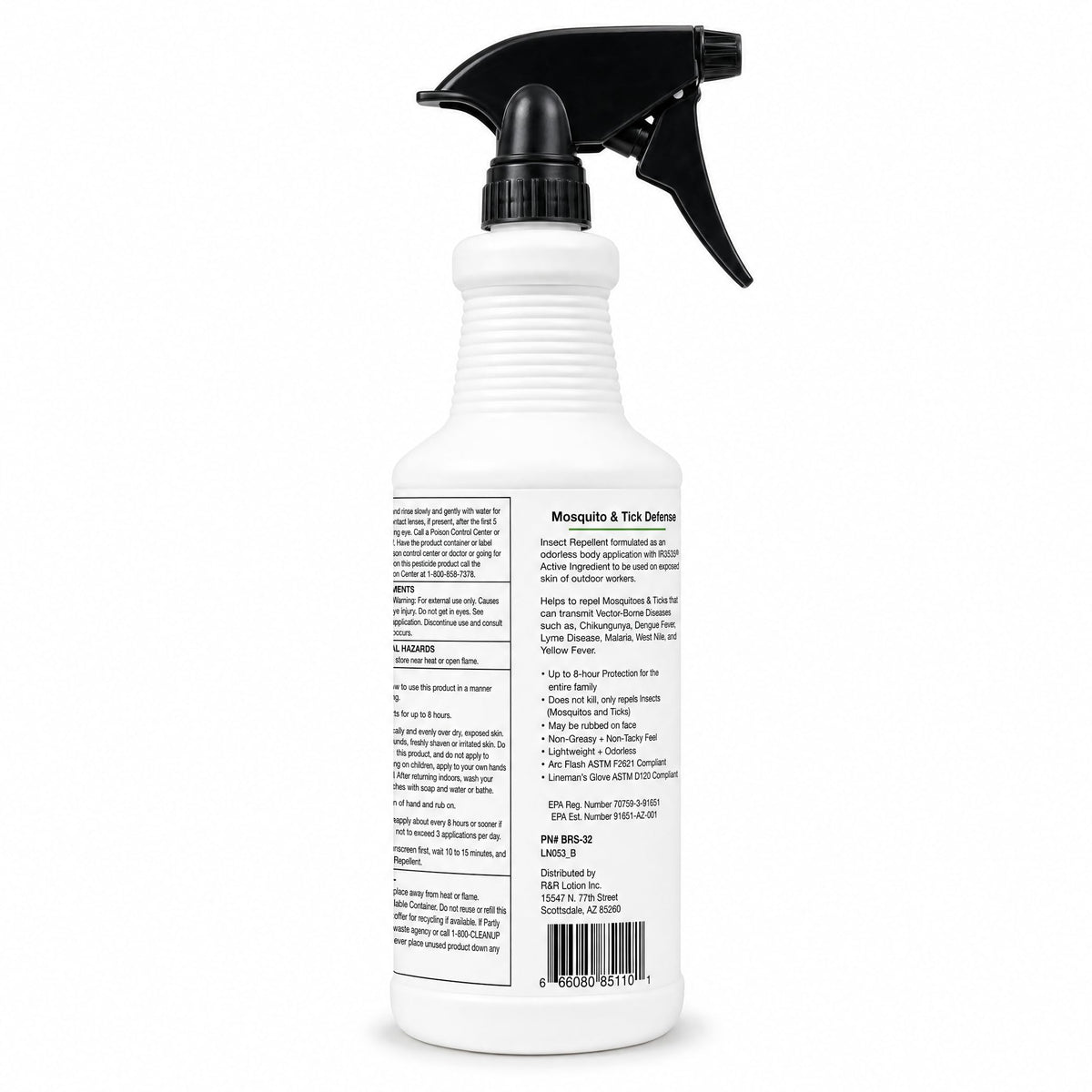 Insect Repellent Spray 8 Hour Protection 32oz Bottle V119