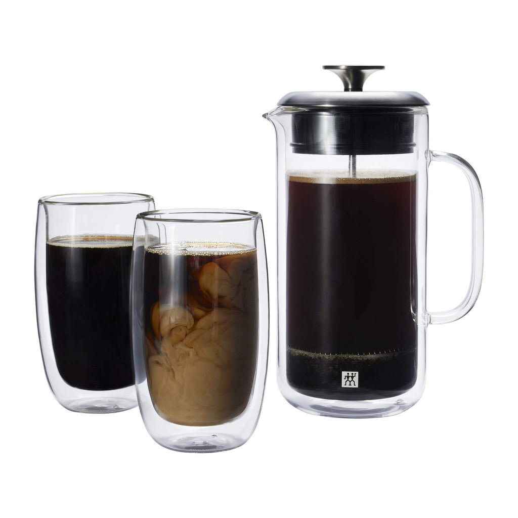 Double Wall French Press and Latte Glass I5999
