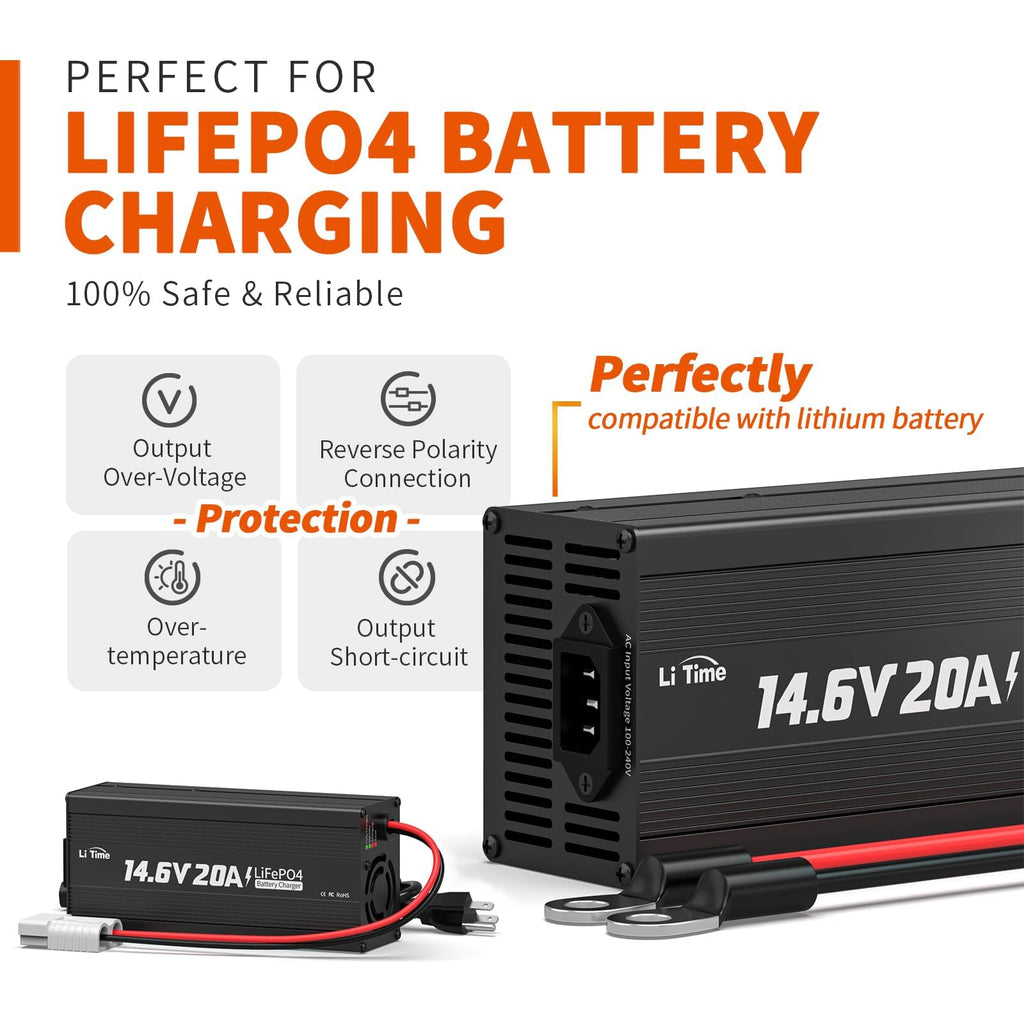 12V 100Ah Group 24 LiFePO4 Battery with Charger T529093