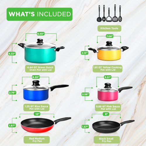 15 Piece Non Stick Cookware Set F7435