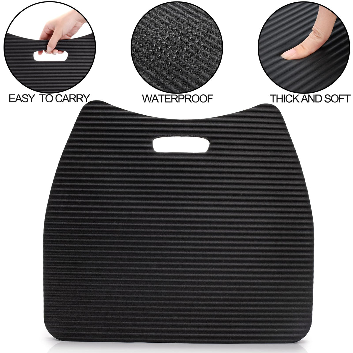 4 Pack Waterproof Portable Foam Stadium Seat Cushion with Handle G47035